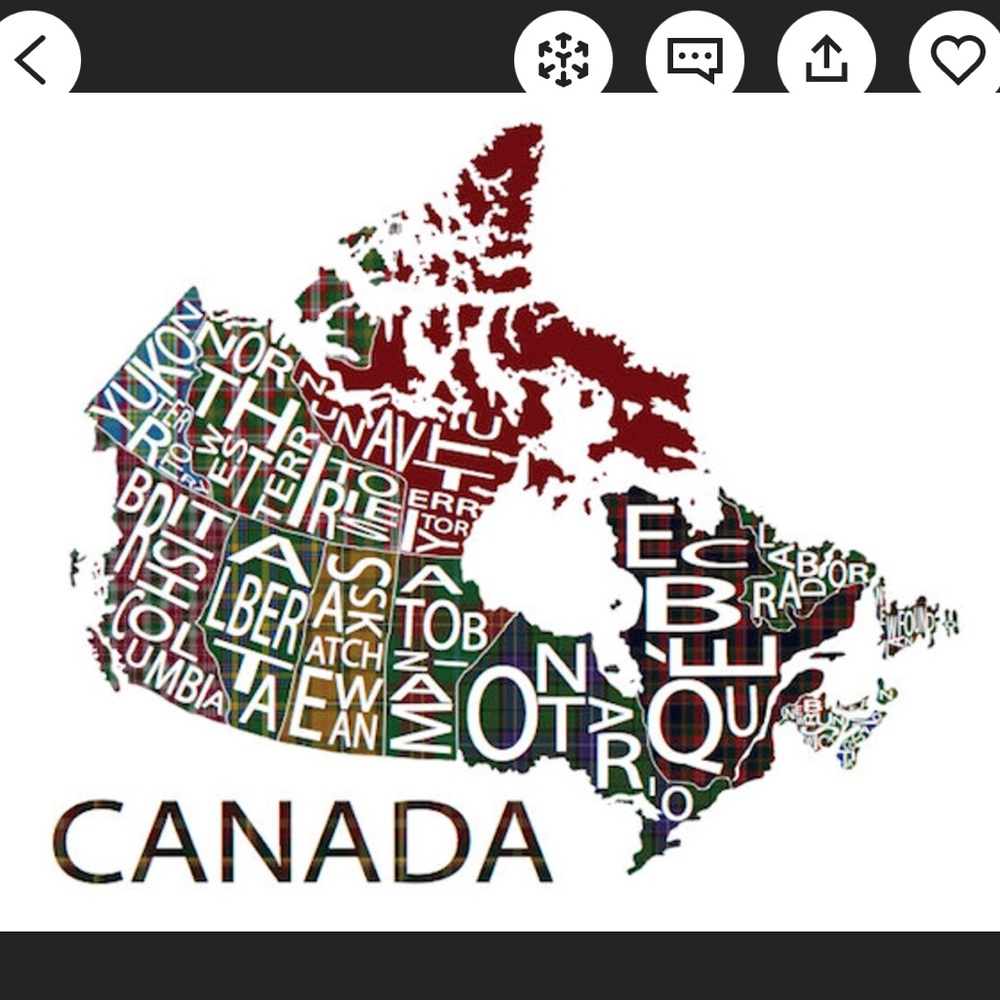 🆕 Tartan Canada Map Print
